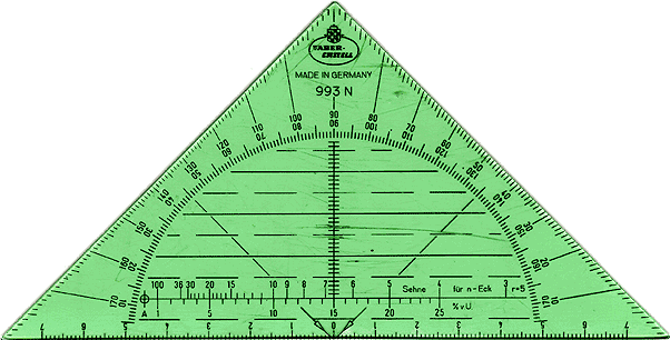 Mein altes Geodreieck ...